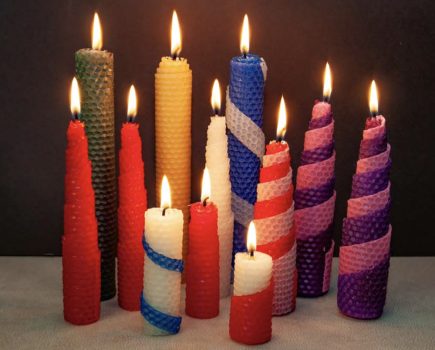 How to make your own beeswax candles for Christmas